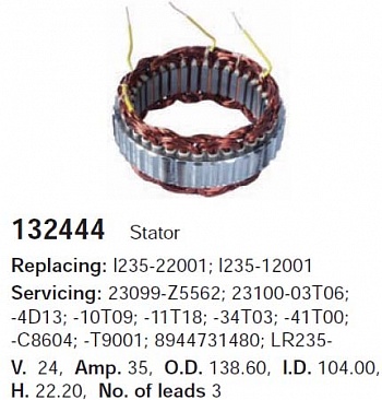 Статор генератора 132444