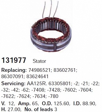 Статор генератора 131977
