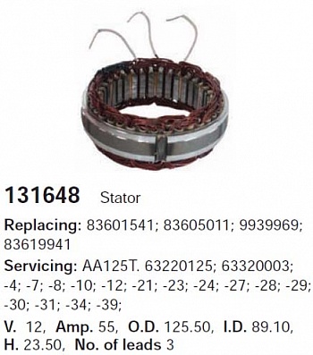 Статор генератора 131648