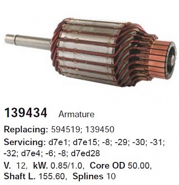 Ротор стартера 139434