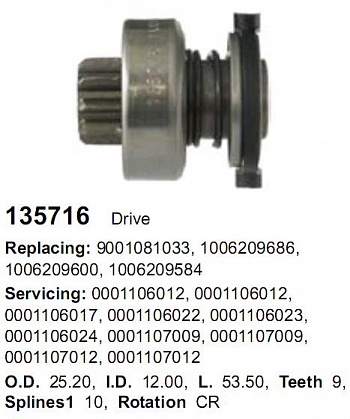 Бендикс 135716