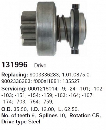 Бендикс 131996