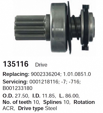Бендикс 135116