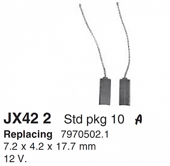 Щетки стартера JX422